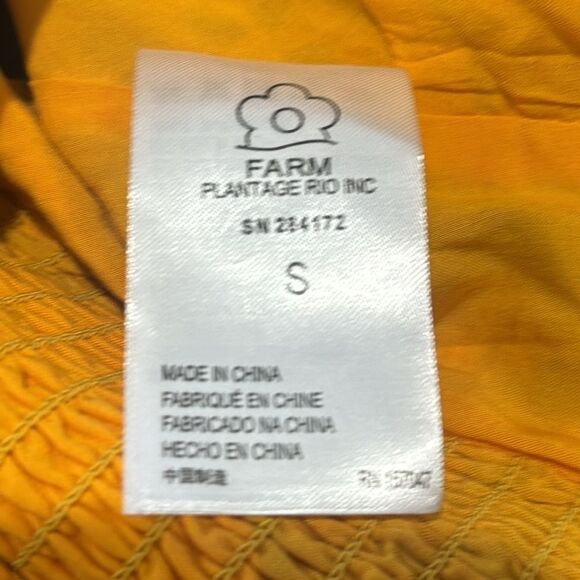 NWT Farm Rio Multi Banana Cropped Blouse Small - Picture 10 of 12